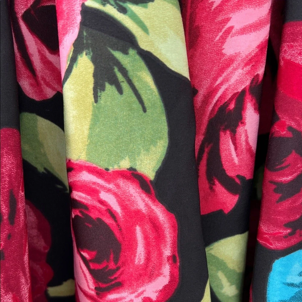 The Children's Place | Black Velvet Top Floral Ballon Dress Size 4T